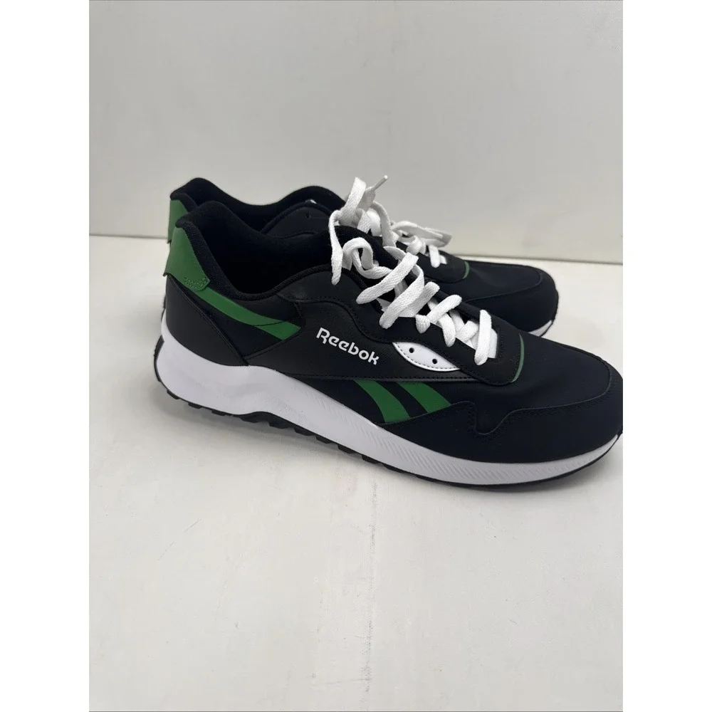 New‎ - Reebok Royal Flag Black & White Green FoamLite BS7966 Men Size 11.5 TShoe